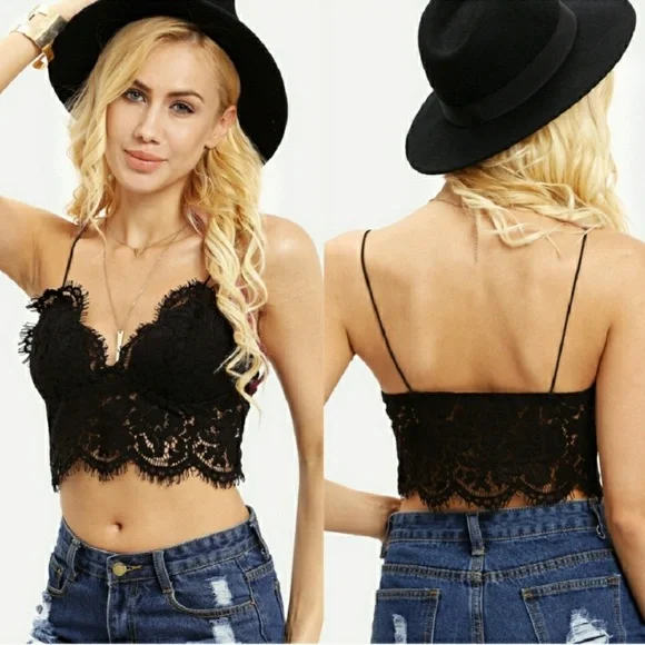 SHEIN Black Lace Bralette - Picture 6 of 7